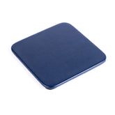 Navy Blue Leatherette Coaster, Square